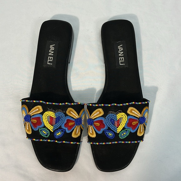Vaneli Embroidered and Beaded Slides Size 9.5 - Picture 4 of 10